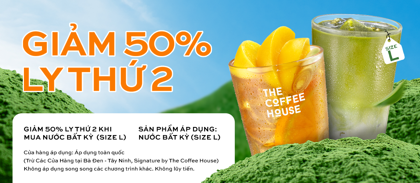 Giảm 50% Ly Thứ 2 Khi Mua Nước Bất Kỳ  (L)