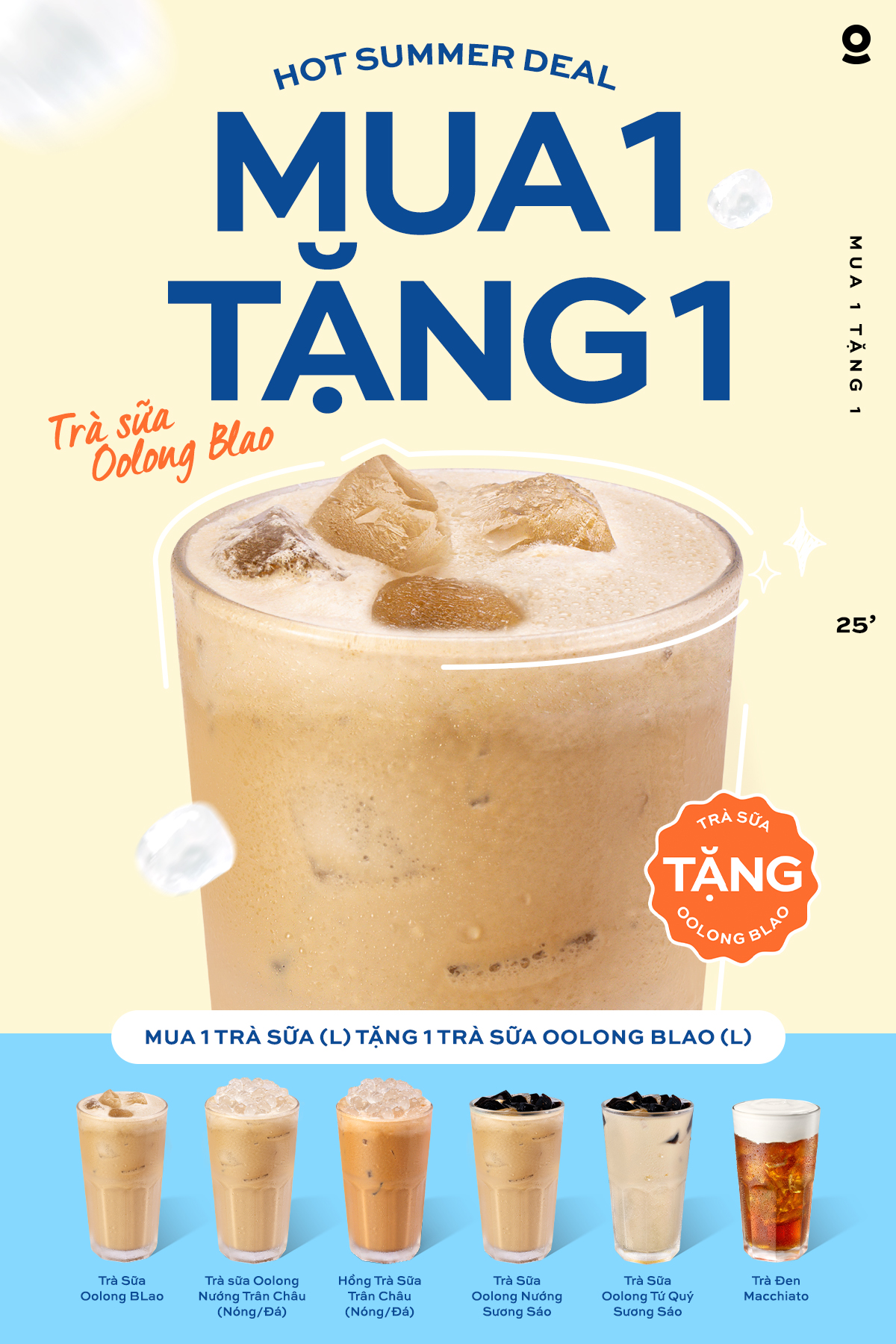 Mua 1 Trà Sữa (L) tặng 1 Trà Sữa Oolong BLao (L)
